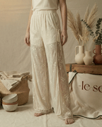 Floral Double-Lace Pants