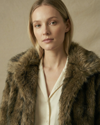 Fauxy Brown Fur Cropped Jacket