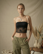 Floral Lace Cropped-Top