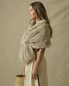 Fauxy Beige Fur Shawl