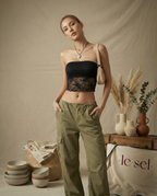 Floral Lace Cropped-Top