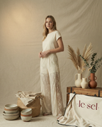 Floral Double-Lace Pants