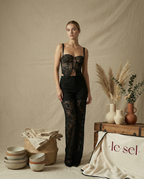 Butterfly Lace Cropped-Top