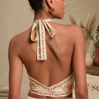 SMR Floral Knotted Set - Beige