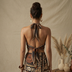SMR Floral Knotted Set - Black