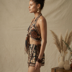 SMR Floral Knotted Set - Black