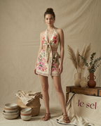 SMR Floral Knotted Set - Beige